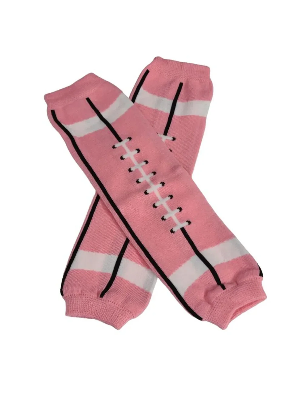 Leg Warmers Pink Football White Black Women Girl Halloween Leggings New w Tags